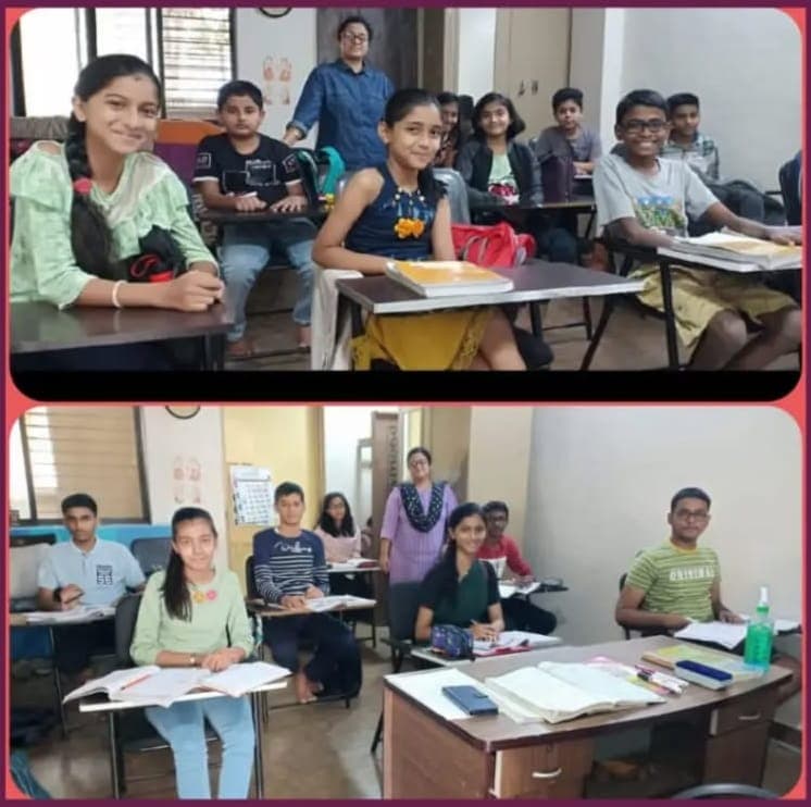 Students learning at Bhosale Madam Classes